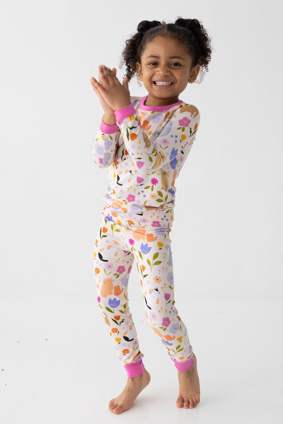 Classic Fit PJ Set - Pretty Kitty - Tencel Modal
