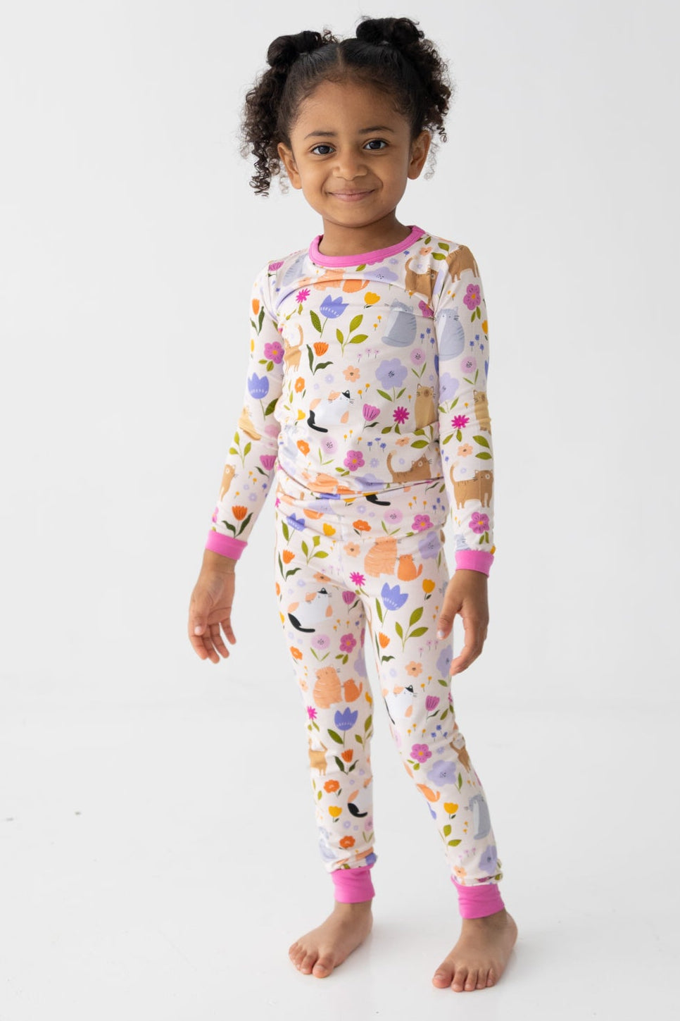 Classic Fit PJ Set - Pretty Kitty - Tencel Modal