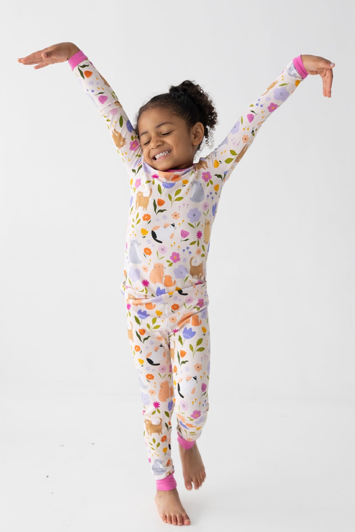 Classic Fit PJ Set - Pretty Kitty - Tencel Modal