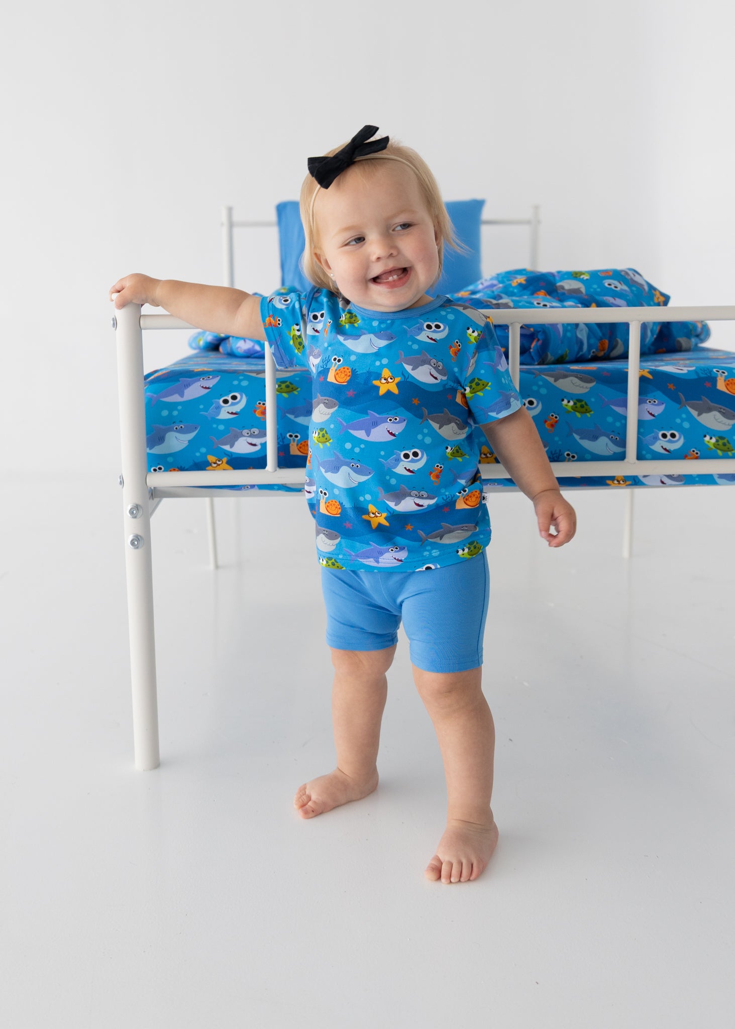 T-shirt and Biker Short Set  - Super Simple™  Baby Shark - Tencel™ Modal