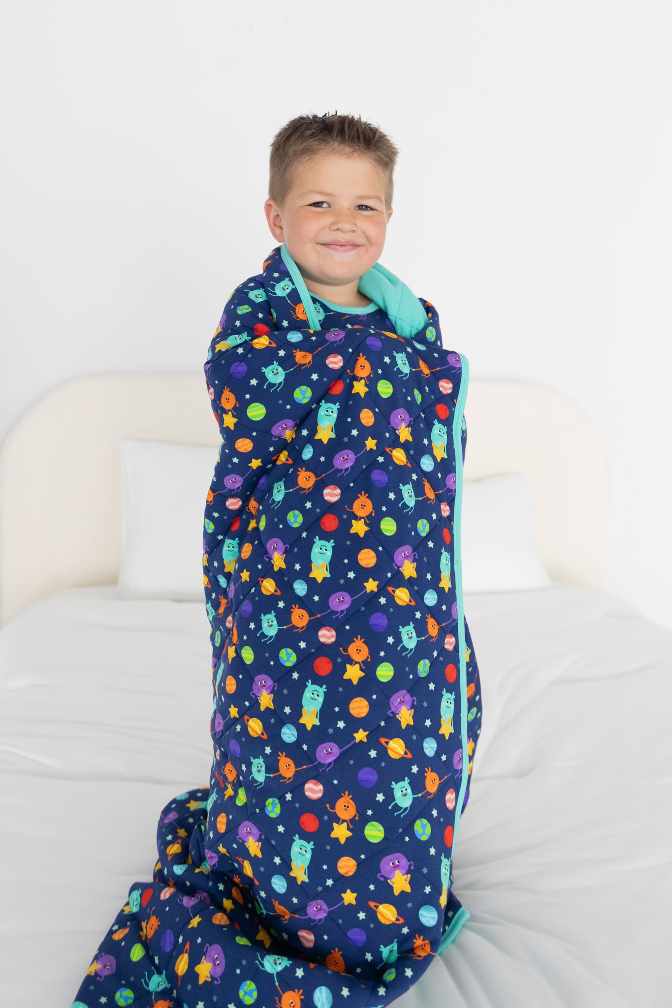 Couch Quilty - Super Simple™ Bumble Nums in Space - Tencel Modal