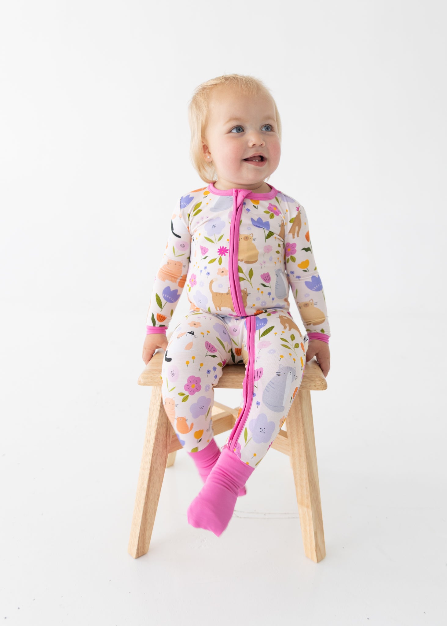 Flexi-Fit Zip PJ - Pretty Kitty - Tencel Modal