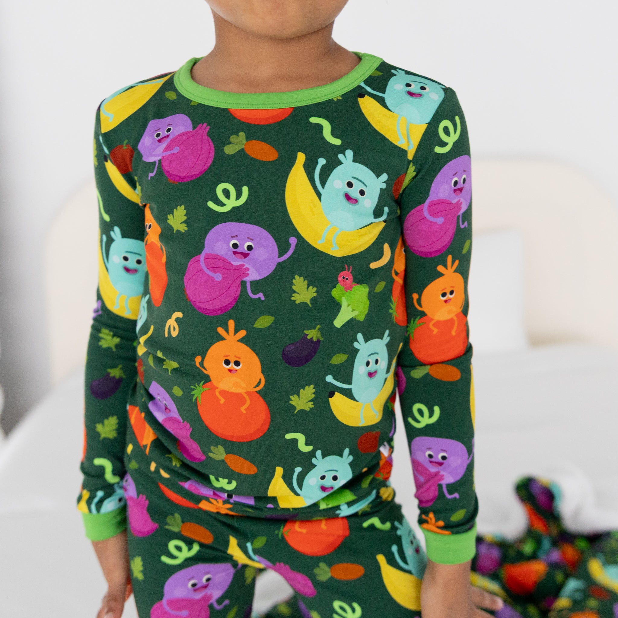 PRESALE - Classic Fit PJ Set - Super Simple™ Bumble Nums Veggie Party - Tencel Modal