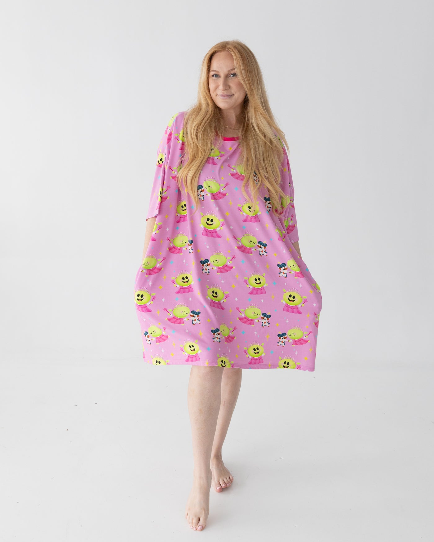 PREORDER- SHIPS DECEMBER - Adult Mega Sleep Tee - Nanalan' Wonderful Girl - Tencel Modal lifestyle image