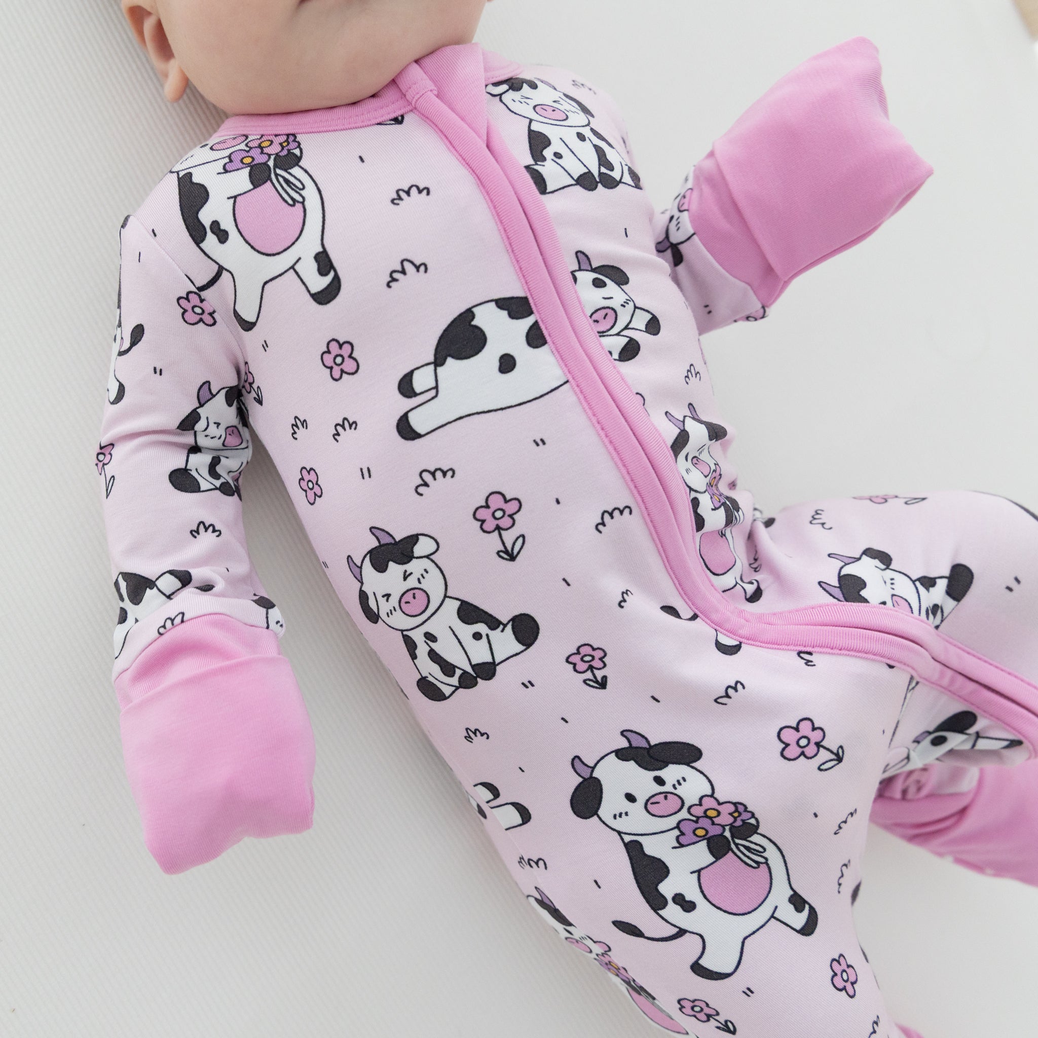 Flexi-Fit Zip PJ - Pink Pasture - Tencel Modal