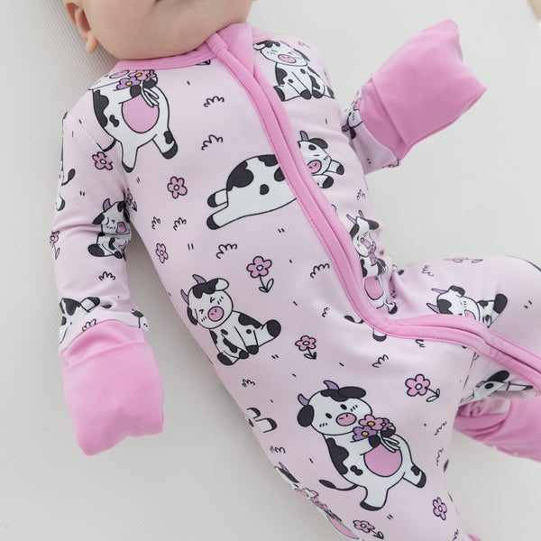 Flexi-Fit Zip PJ - Pink Pasture - Tencel Modal
